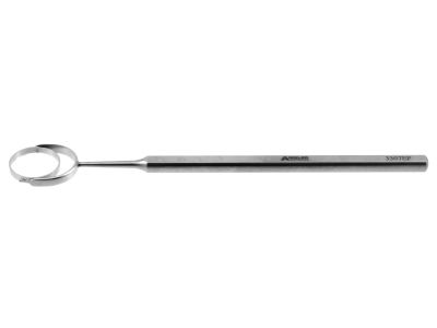 Thornton swivel fixation ring, 5 1/4'',13.0mm diameter swivel head with blunt teeth, flat handle
