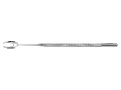 Fine-Thornton swivel fixation ring, 5 1/4'',C-shaped, 13.0mm diameter swivel head, 7.0mm cut-out, round handle