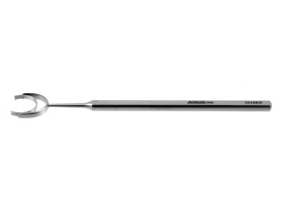 Fine-Thornton swivel fixation ring, 4 1/2'',C-shaped, 13.0mm diameter swivel head, 11.0mm cut-out, flat handle