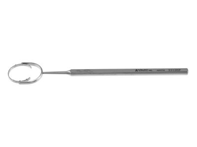 Fine-Thornton swivel fixation ring, 4 1/2'',C-shaped, 16.0mm diameter swivel head, 11.0mm cut-out, flat handle