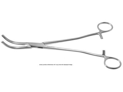 Z-Type hysterectomy (Parametrium) clamp forceps, 14'',curved, serrated jaws, ring handle