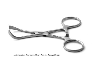 Lorna-Edna non-perforating towel clamp forceps, 3 1/2'', ring handle