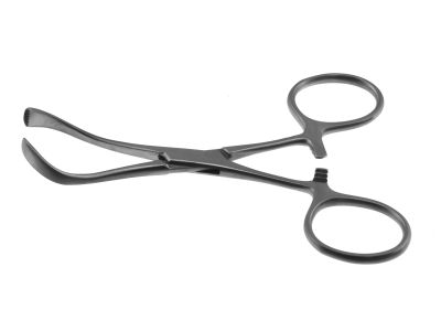 Lorna-Edna non-perforating towel clamp forceps, 4'',ring handle