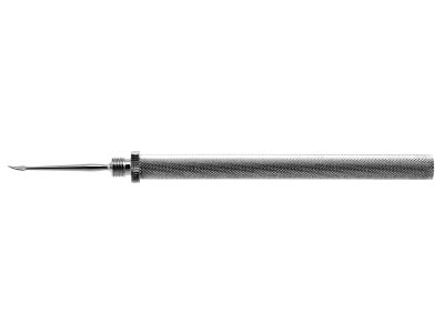 Dix foreign body spud, includes handle (3477E) and 3.0mm x 5.0mm needle tip (3478E)