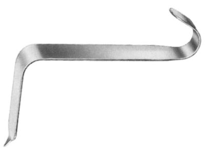 Taylor spinal retractor, 7 1/2'', 1 1/8'' wide x 3'' deep blade, blunt tip, flat handle