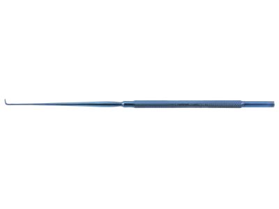 Adson dura nerve hook, 8'',1 blunt prong, 3.0mm wide, round handle, titanium