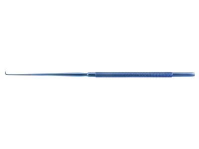 Adson dura nerve hook, 8'',1 sharp prong, 3.0mm wide, round handle, titanium
