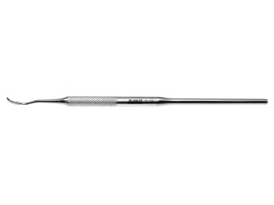 Ambler ingrown tissue hook, 6'',curved, sharp prong, round handle