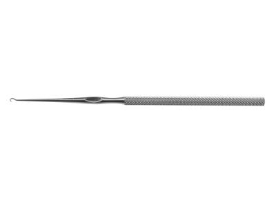 Barsky skin hook, 6'',delicate, 1 sharp prong, round handle