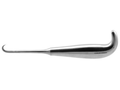 Bone hook, 7 1/2'',1 sharp prong, 10.0mm wide, grip handle