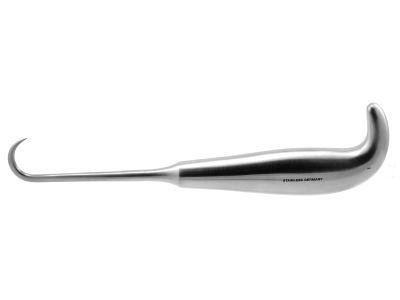Bone hook, 7 1/2'',1 sharp prong, 20.0mm wide, grip handle