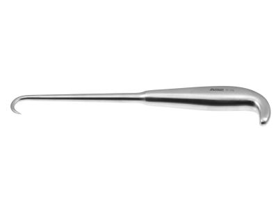 Bone hook, 9'',medium, 1 sharp prong, 19.0mm wide, grip handle