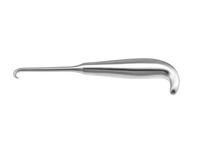 Dingman zygoma hook, 7'',1 sharp prong, 11.0mm wide, grip handle
