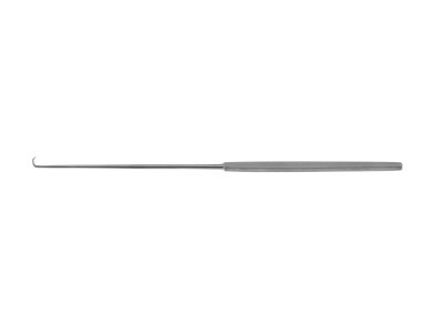 Emmet tenaculum hook, 8 3/4'',style #5, 1 sharp prong, flat handle