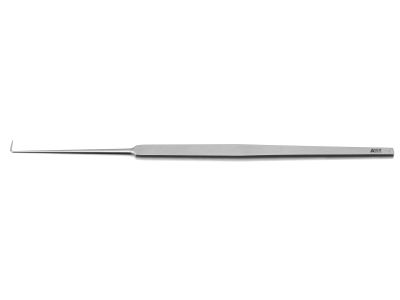 Goldman hook, 5 1/4'',angled 90º, sharp hook, flat handle