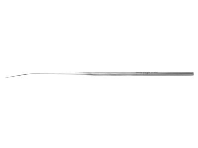 House hook, 6 3/8'',malleable, angled right shaft, angled 90º, 1.0mm long dull rounded tip, hexagonal handle