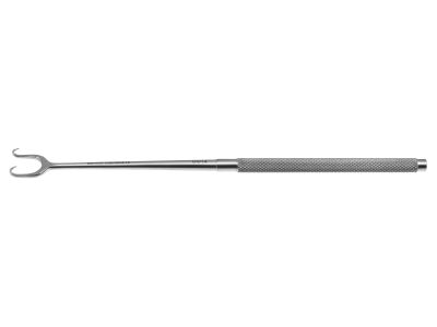 Joseph skin hook, 6 1/4'',2 sharp prongs, 10.0mm spread, round handle