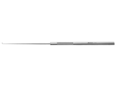 Lillie ear hook, 7'',angled 90º, 1.0mm ball tip, flat handle