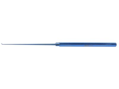 Malis nerve hooks, 7 1/4'',2.0mm wide, blunt tip, round handle, titanium