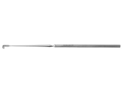 Micro skin hook, 5 5/8'',2 blunt prong, 2.0mm spread, hexagonal handle