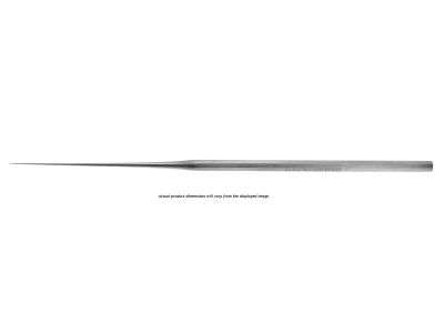 Saunders-Paparella stapes hook, 6 1/2'',malleable, straight shaft, angled 90º, #1, 0.33mm long tip, hexagonal handle