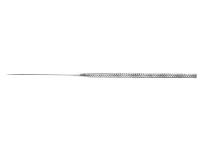 Shea fistula hook, 6 1/4'',straight shaft, angled 90º, 0.4mm long tip, round handle