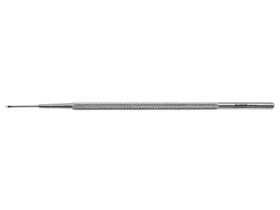 Twist fixation hook, 5'',large, 0.5mm left, counter-clockwise hook, round handle