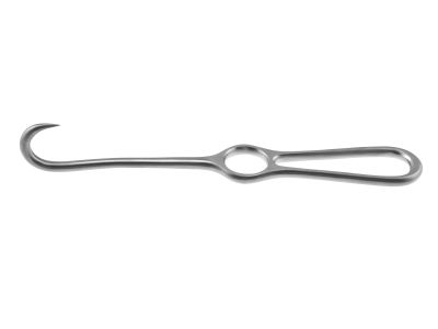 Volkman bone hook, 8'',1 sharp prong, 27.0mm wide, finger ring handle