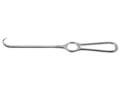Volkman bone hook, 9 3/4'',1 sharp prong, 20.0mm wide, finger ring handle