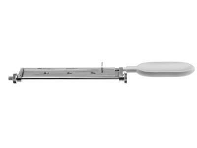 Watson skin graft knife, 12 1/2'',adjustable from 0.1mm to 1.0mm cut depth, flat handle