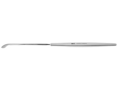 Colver tonsil knife and dissector, 8 1/4'',curved 15.0mm serrated blade, 8.0mm round distal end, flat handle