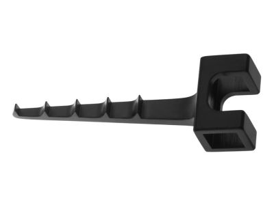 McCulloch-type microdiscectomy retractor muscle blade, toothed hook pattern, 2.0cm blade, TiAIN coated, black matte finish