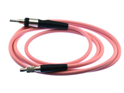 Fiberoptic light cable, 8' length x 3.5mm bundle diameter, pink sheathing, Pilling scope / Pilling light source connectors