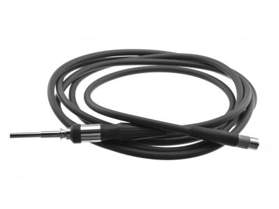 Fiberoptic light cable, 10' length x 3.5mm bundle diameter, gray sheathing, Karl Storz scope / Karl Storz light source (threaded) connectors