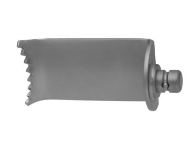 Caspar cervical retractor blade, lateral, 45.0mm deep x 24.0mm wide, short teeth