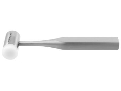 Bone mallet, 7'',7 oz. head weight, 25.0mm diameter, 1 stainless steel head and 1 replaceable nylon head