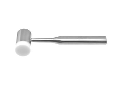 Bone mallet, 7'',8 oz. head weight, 30.0mm diameter, 1 stainless steel head and 1 replaceable nylon head