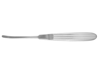 Muehling raspatory, 6 3/4'', slightly curved, 4.0mm wide, sharp blade, flat handle
