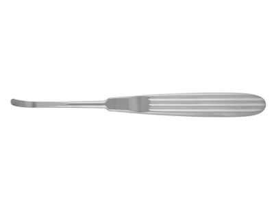 Muehling raspatory, 6 3/4'', curved, 4.0mm wide, sharp blade, flat handle