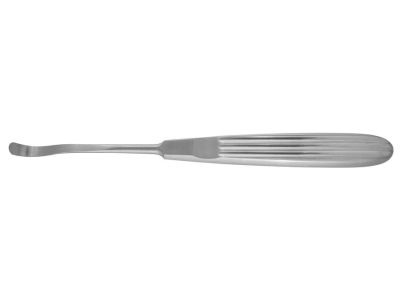 Muehling raspatory, 6 3/4'', fully curved, 6.0mm wide, sharp blade, flat handle