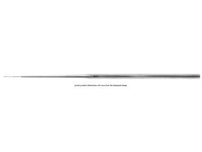 Hough stapedial footplate auger, 5 3/4'',straight shaft, 15.0mm long, 0.6mm drill size, hexagonal handle