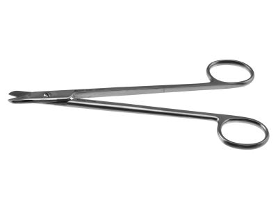 Smith wire cutting scissors, 6 3/4'', straight, serrated blades, ring handle