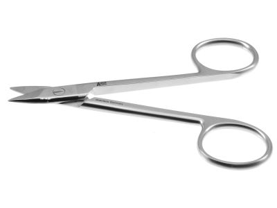 Tessier wire cutting scissors, 4 3/4'',straight, serrated blades, ring handle