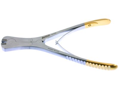 Wire cutter, 7'',double-action, straight, flush cutting TC jaws, cuts up to 0.062''(1.6mm)