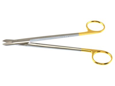 Smith wire cutting scissors, 6 1/4'',straight, TC serrated blades, sharp tips, ring handle