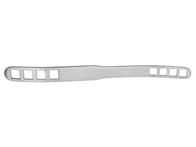 Bruenings tongue depressor, 7 1/2'', slightly curved, double-ended fenestrated blades, flat handle