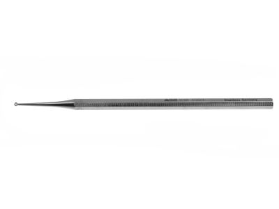 Curette excavator, 5'', 2.0mm cup, with hole, hexagonal handle