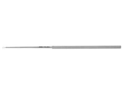 Billeau ear loop, 6'',small, 2.0mm wide loop, round handle
