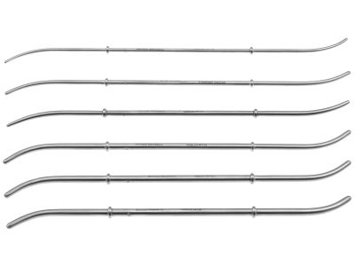 Hank uterine dilator, 11'', double-ended, set of 6 includes size 9/10 French to 19/20 French, round handle (44-729, 44-730, 44-731, 44-732, 44-733 and 44-734)