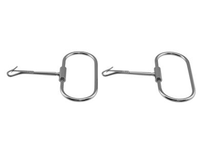 Gigli saw handle, loop grip with snap lock, sold as a pair